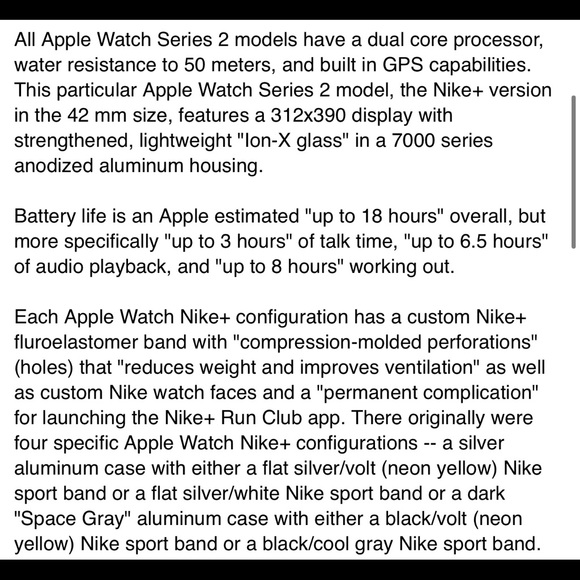 Nike + Apple Watch Series 2 - Picture 2 of 2